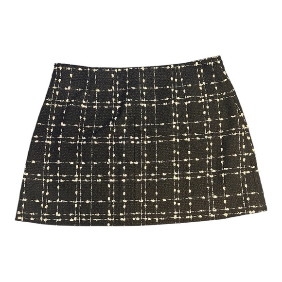 Ted Baker Chele Metallic Bouclé Tweed Women's Mini Skirt Black Size 5  (US 12) - Picture 8 of 13